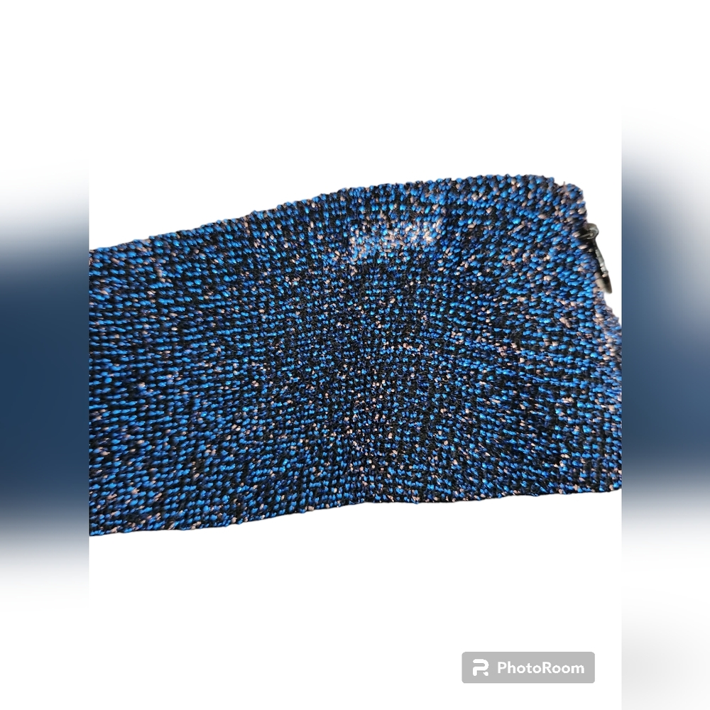 Versace Jeans Couture Black/Blue Sparkle Mini Skirt Size 24 - Picture 2 of 5
